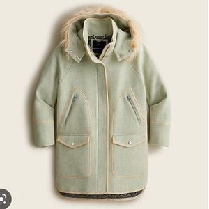 J. Crew summit parka in Italian stadium cloth wool (petite 10)